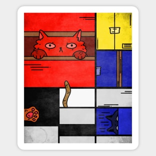 Piet Mondrian Art Sticker